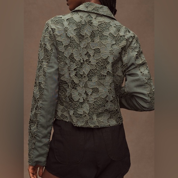 Anthropologie Dolan Lace Moto Jacket, Size M - Picture 2 of 13